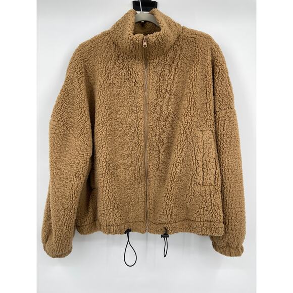 No Boundaries Juniors Brown Full Zipper Sherpa Jacket Size XL - Picture 9 of 10
